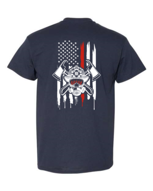 Firefighter Flag T-shirt. - Image 2