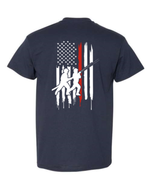 Firefighter Flag T-shirt. - Image 4