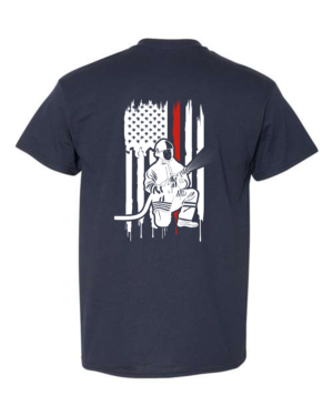 Firefighter Flag T-shirt. - Image 5
