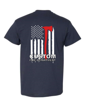 Fire Flag Custom T-shirt- Gildan DryBlend 2001