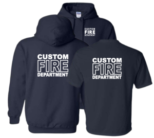 Combo Deal! Custom White Fire Dept Hoodie And T-shirt.